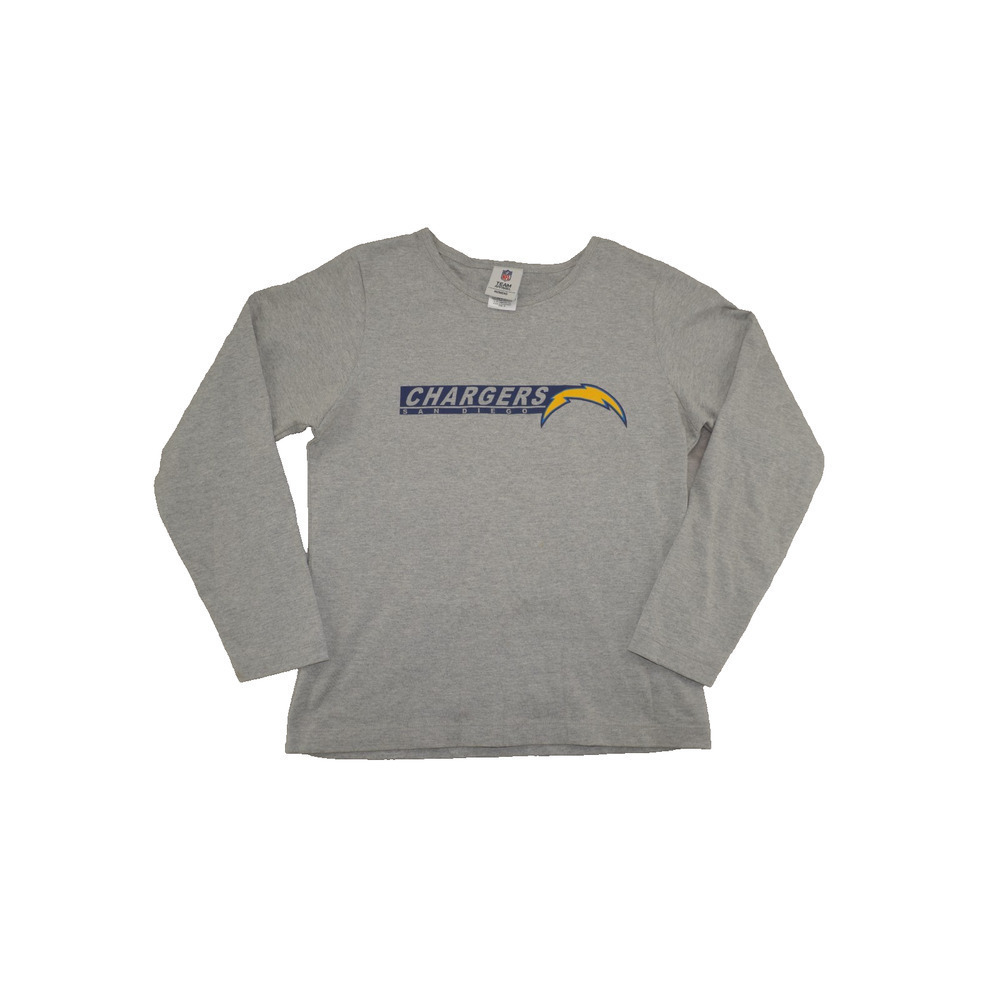 San Diego Chargers Womens Long Sleeve Shirt Gray NFL Team Apparel Size M